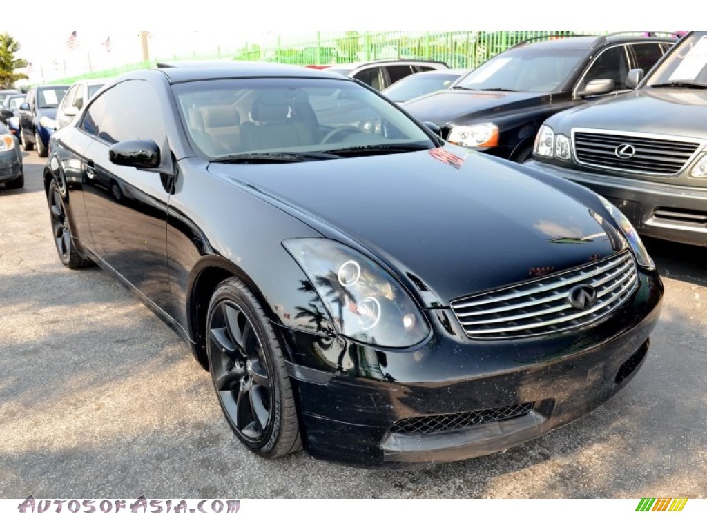 2004 G 35 Coupe - Black Obsidian / Willow photo #22