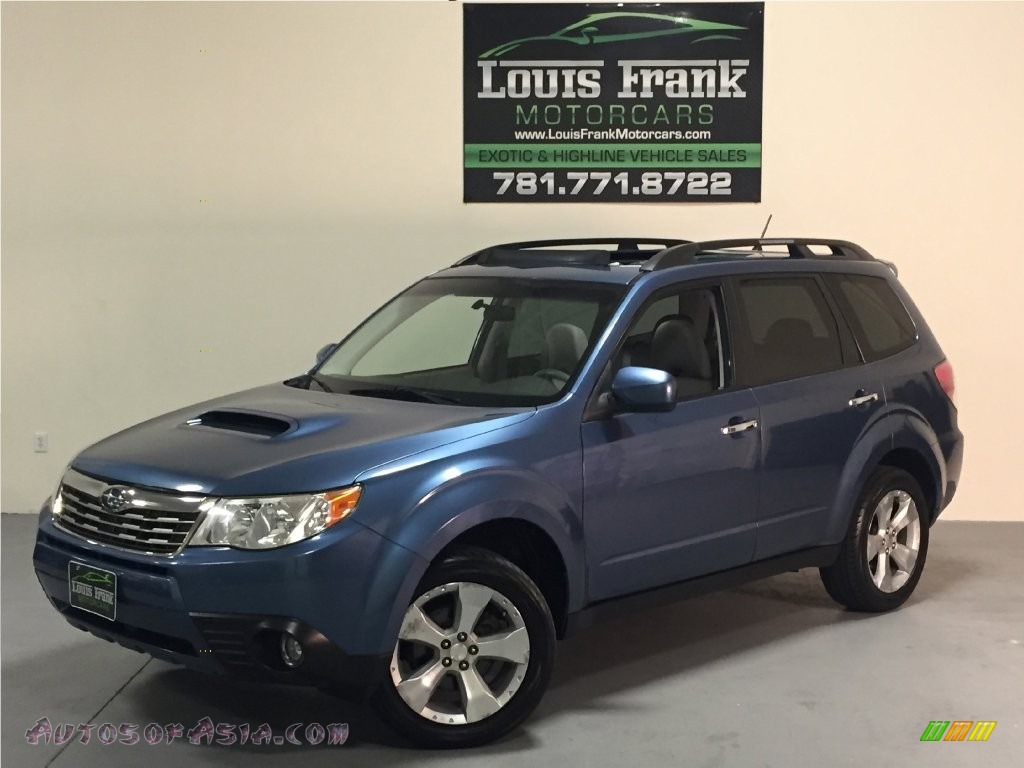 2009 Forester 2.5 XT Limited - Newport Blue Pearl / Platinum photo #4