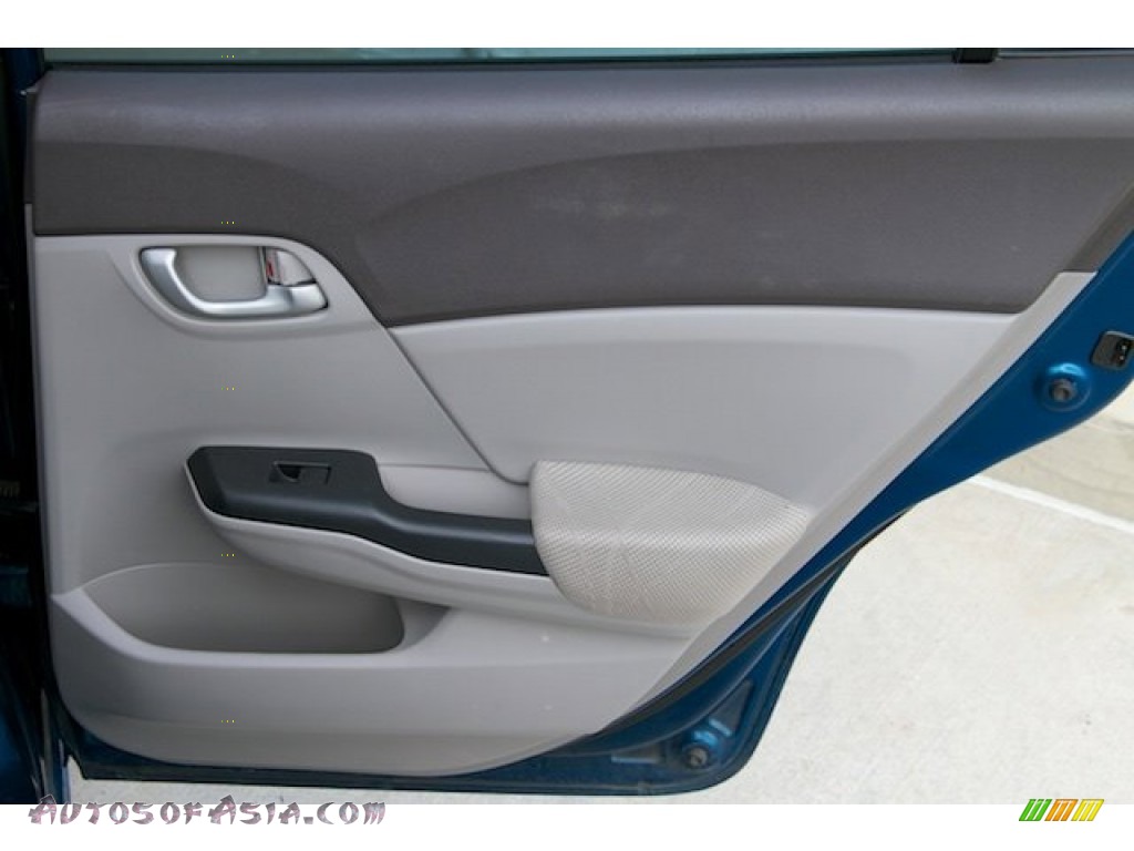 2012 Civic LX Sedan - Dyno Blue Pearl / Gray photo #21