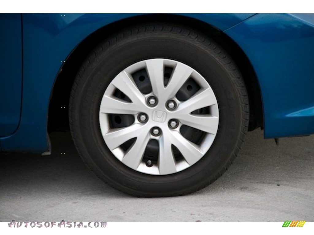 2012 Civic LX Sedan - Dyno Blue Pearl / Gray photo #24