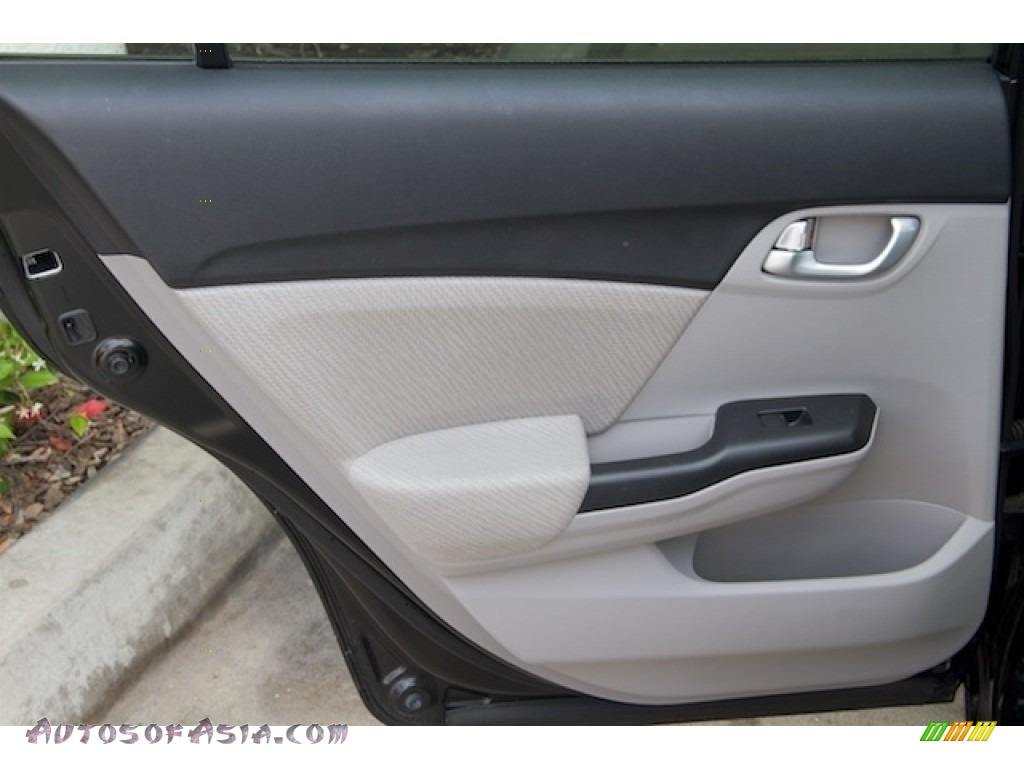 2013 Civic EX Sedan - Crystal Black Pearl / Gray photo #24