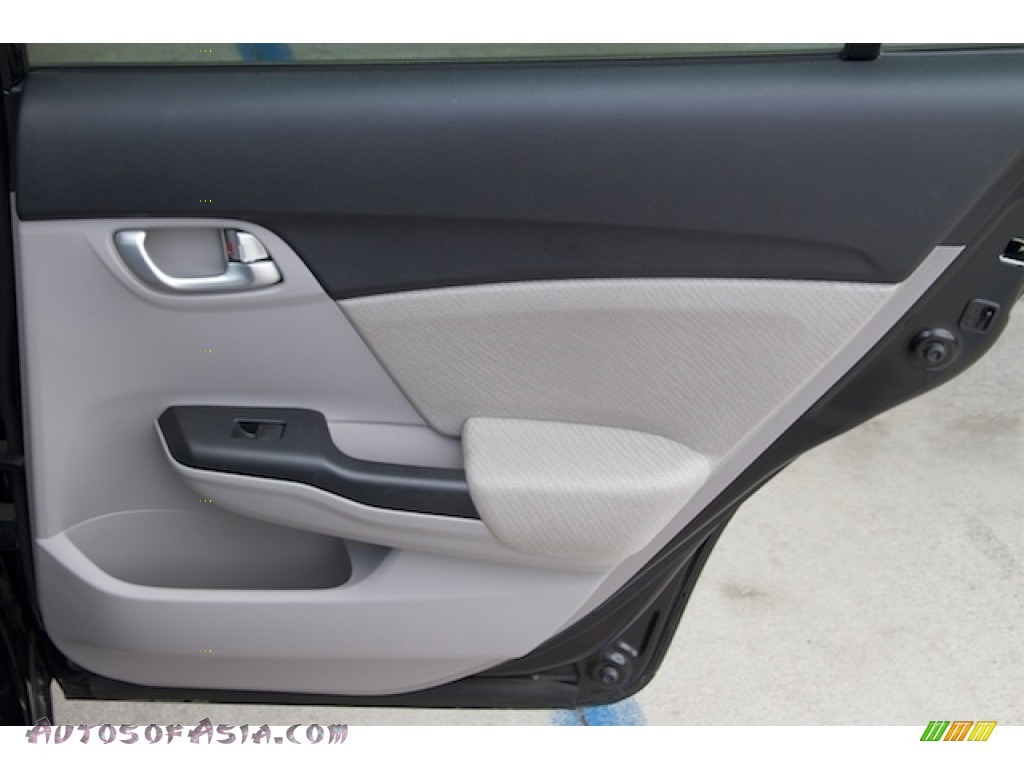 2013 Civic EX Sedan - Crystal Black Pearl / Gray photo #25