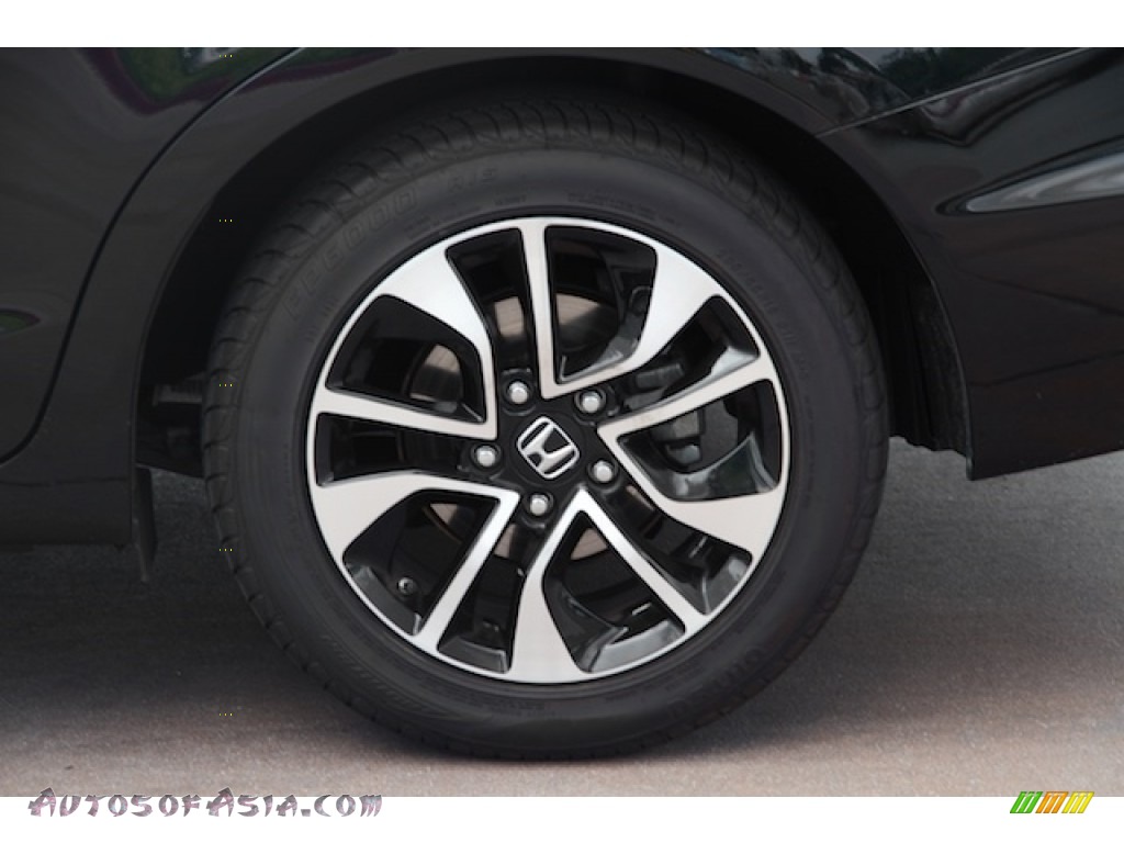 2013 Civic EX Sedan - Crystal Black Pearl / Gray photo #29