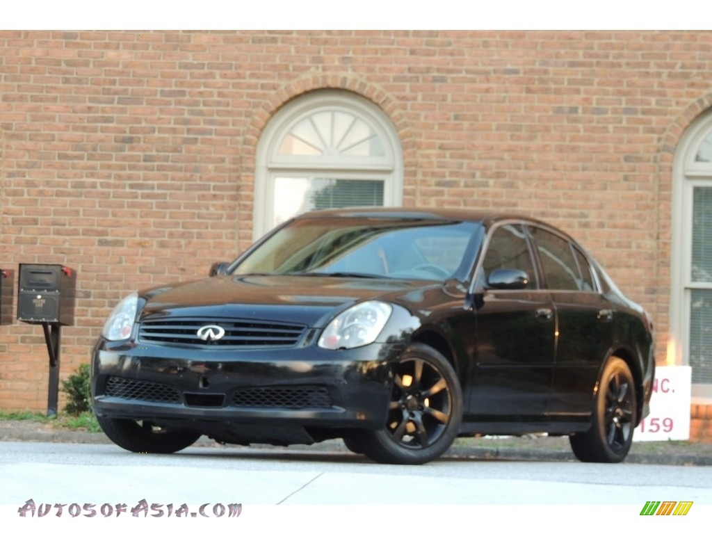 2005 G 35 x Sedan - Black Obsidian / Wheat photo #1