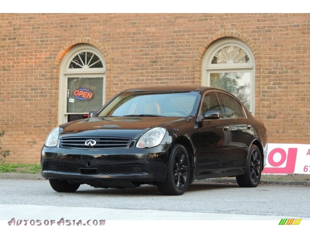 2005 G 35 x Sedan - Black Obsidian / Wheat photo #4