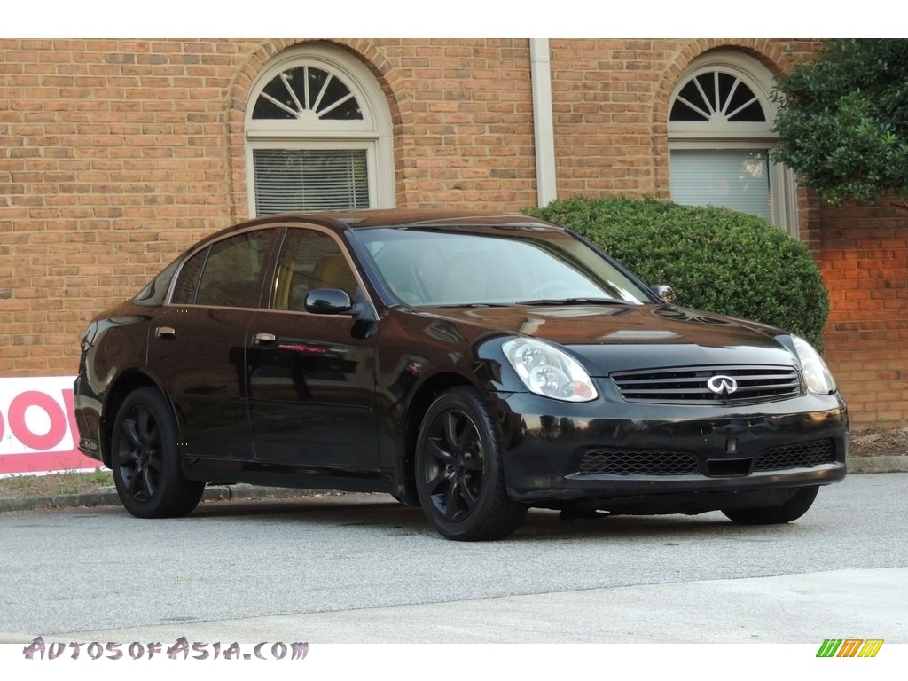 2005 G 35 x Sedan - Black Obsidian / Wheat photo #6