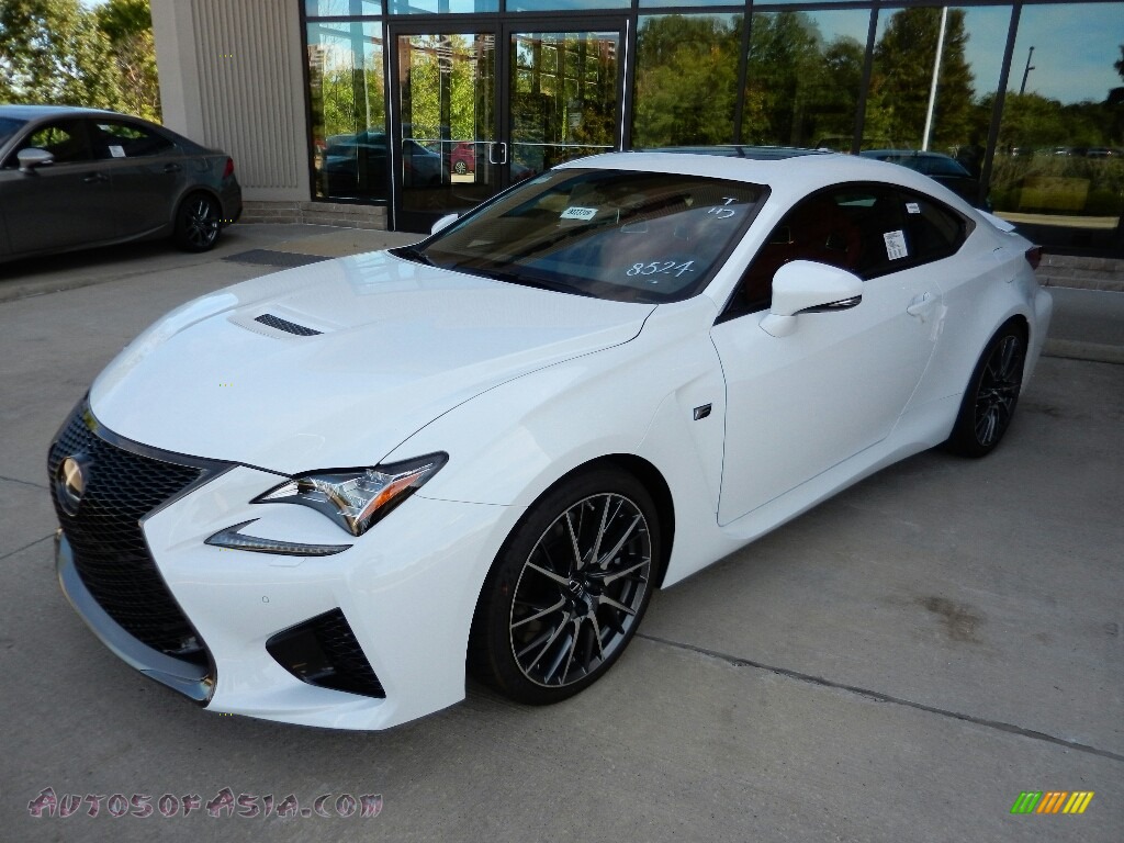 Ultra White / Circuit Red Lexus RC F Coupe
