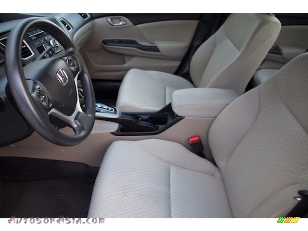 2014 Civic LX Sedan - Taffeta White / Beige photo #3