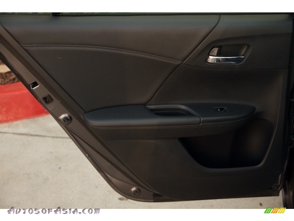 2014 Accord EX-L V6 Sedan - Modern Steel Metallic / Black photo #25