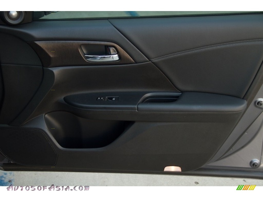 2014 Accord EX-L V6 Sedan - Modern Steel Metallic / Black photo #27