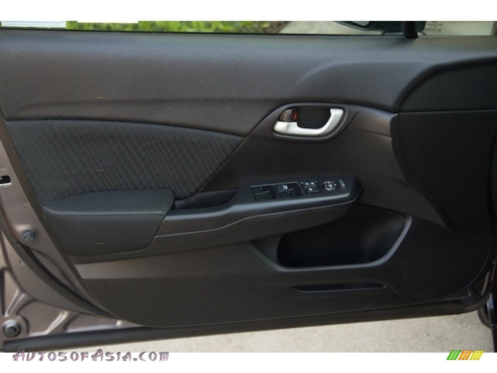 2015 Civic LX Sedan - Modern Steel Metallic / Black photo #20
