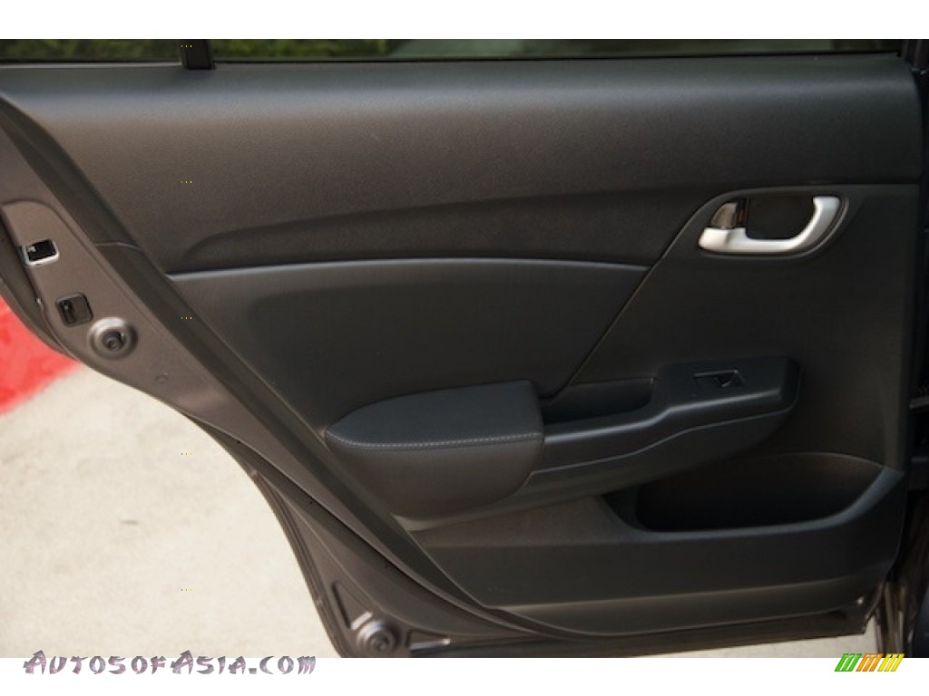 2015 Civic LX Sedan - Modern Steel Metallic / Black photo #21