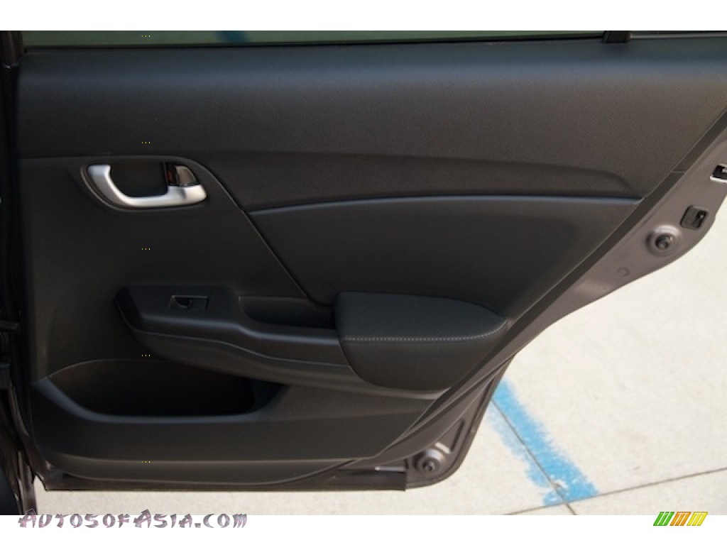 2015 Civic LX Sedan - Modern Steel Metallic / Black photo #22