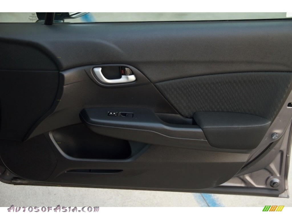 2015 Civic LX Sedan - Modern Steel Metallic / Black photo #23