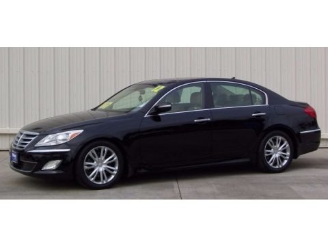 Black Noir Pearl 2012 Hyundai Genesis 3.8 Sedan