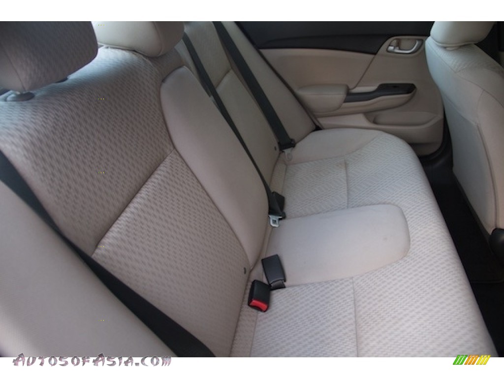2014 Civic LX Sedan - Taffeta White / Beige photo #14