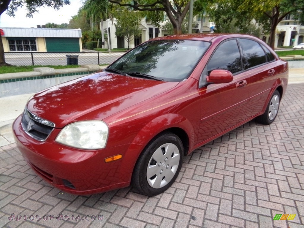 Fusion Red Metallic / Grey Suzuki Forenza 