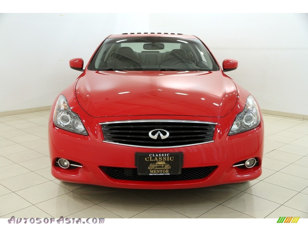 2013 G 37 x AWD Coupe - Vibrant Red / Graphite photo #2