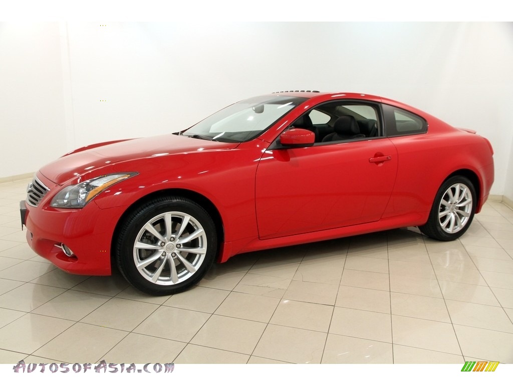 2013 G 37 x AWD Coupe - Vibrant Red / Graphite photo #3