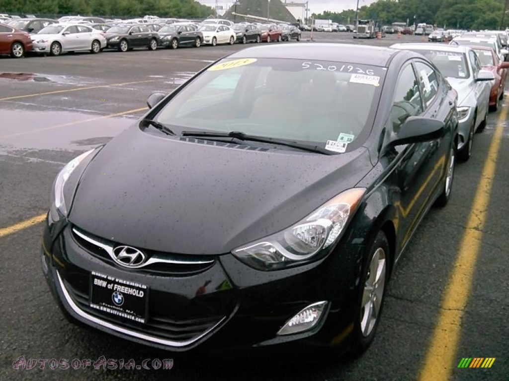 2013 Elantra GLS - Black / Beige photo #1