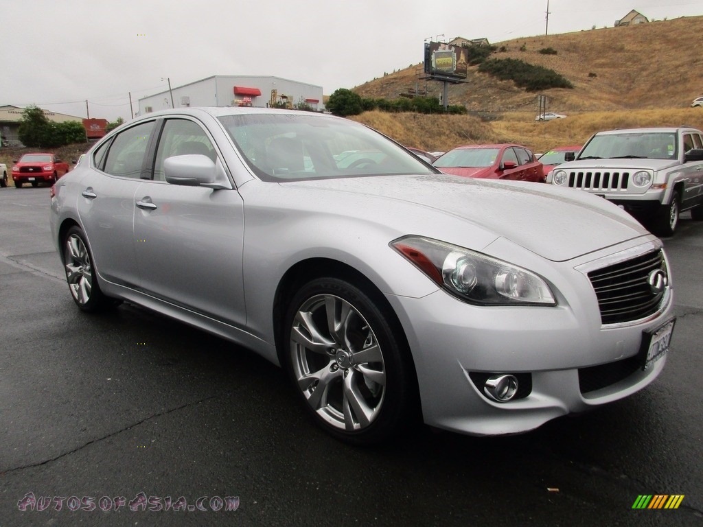 2012 M 37 Sedan - Liquid Platinum / Wheat photo #1