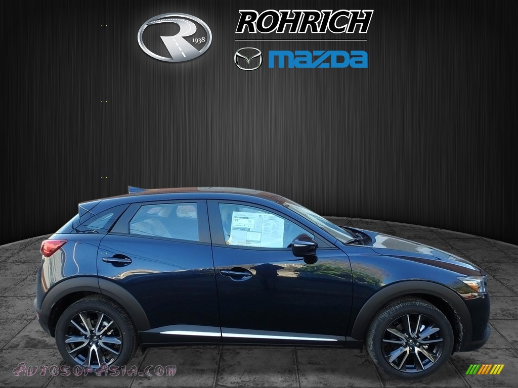 2018 CX-3 Grand Touring AWD - Deep Crystal Blue Mica / Black/Parchment photo #2