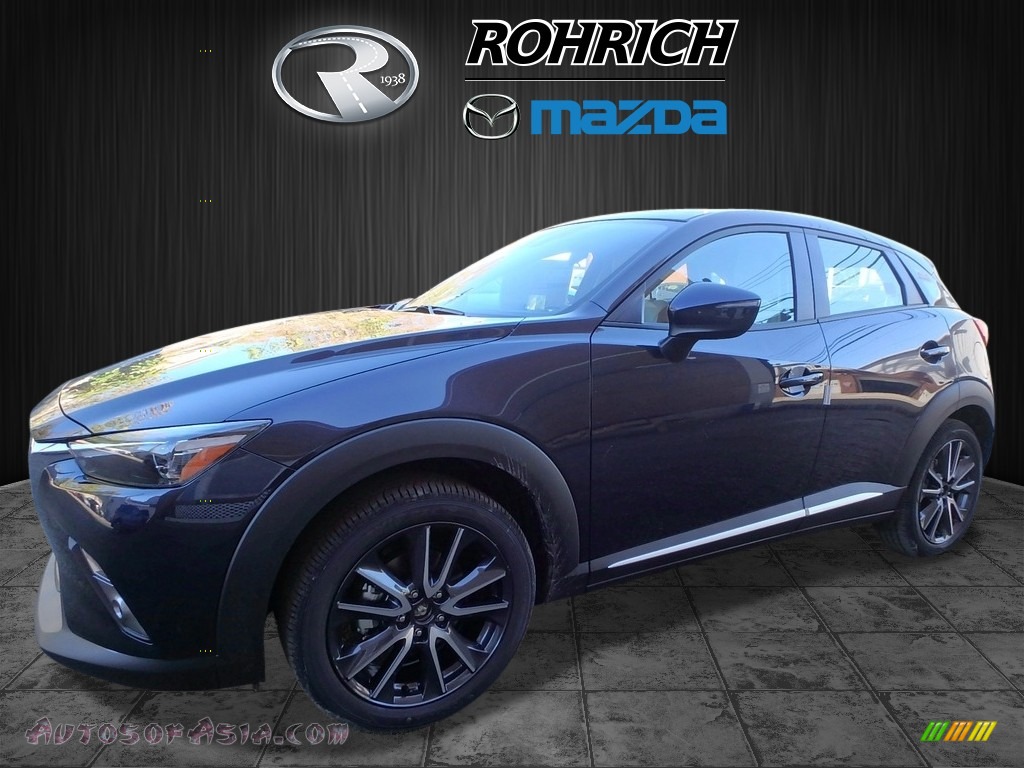 2018 CX-3 Grand Touring AWD - Deep Crystal Blue Mica / Black/Parchment photo #4