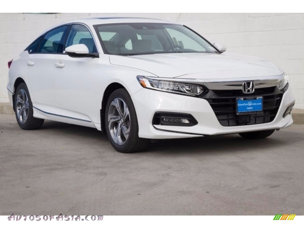 Platinum White Pearl / Black Honda Accord EX Sedan