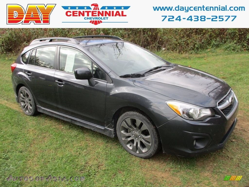 2013 Impreza 2.0i Sport Limited 5 Door - Dark Gray Metallic / Black photo #1