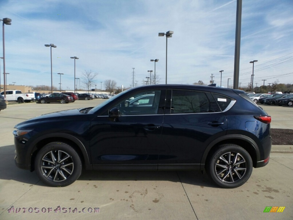 2017 CX-5 Grand Touring AWD - Deep Crystal Blue Mica / Parchment photo #2