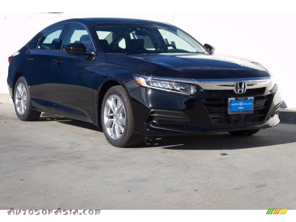 2018 Accord LX Sedan - Crystal Black Pearl / Black photo #1