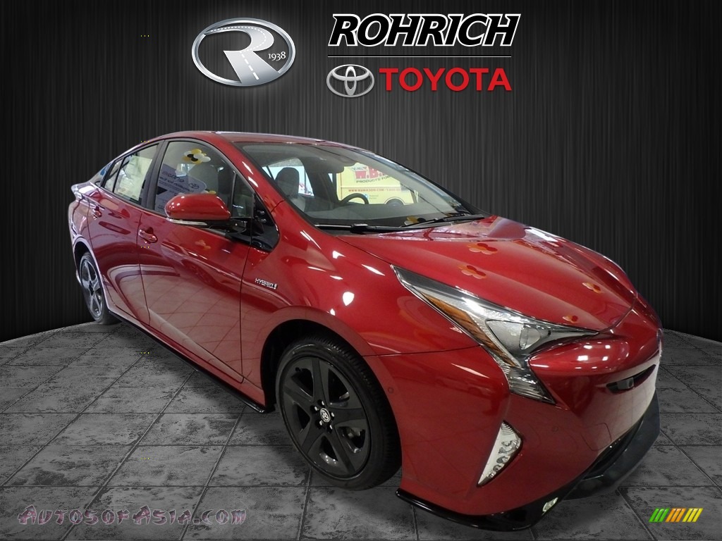 Hypersonic Red / Moonstone Gray Toyota Prius Prius Four Touring