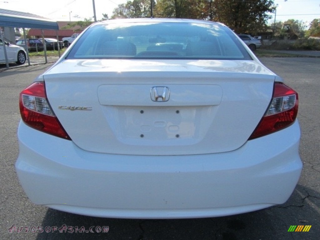 2012 Civic LX Sedan - Taffeta White / Gray photo #9
