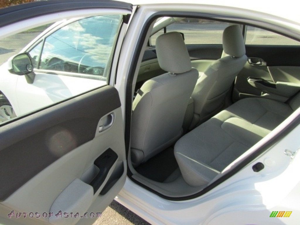 2012 Civic LX Sedan - Taffeta White / Gray photo #18