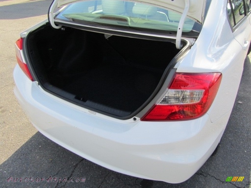 2012 Civic LX Sedan - Taffeta White / Gray photo #19