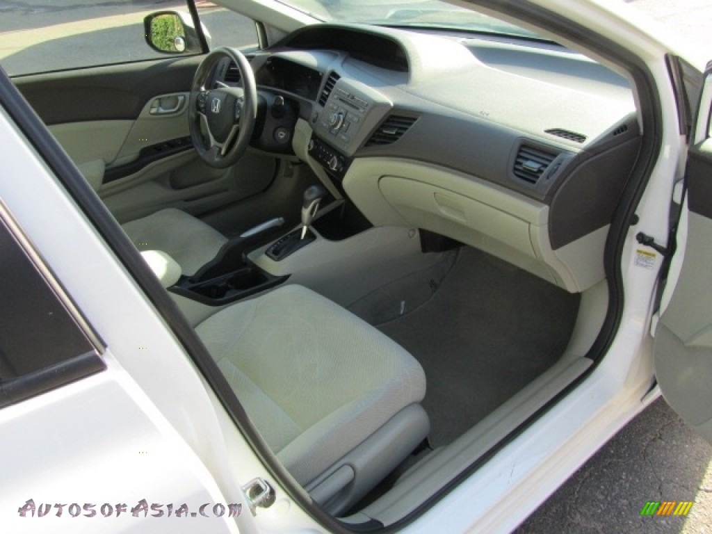 2012 Civic LX Sedan - Taffeta White / Gray photo #20