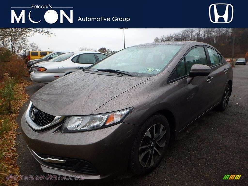 Urban Titanium Metallic / Black Honda Civic EX Sedan