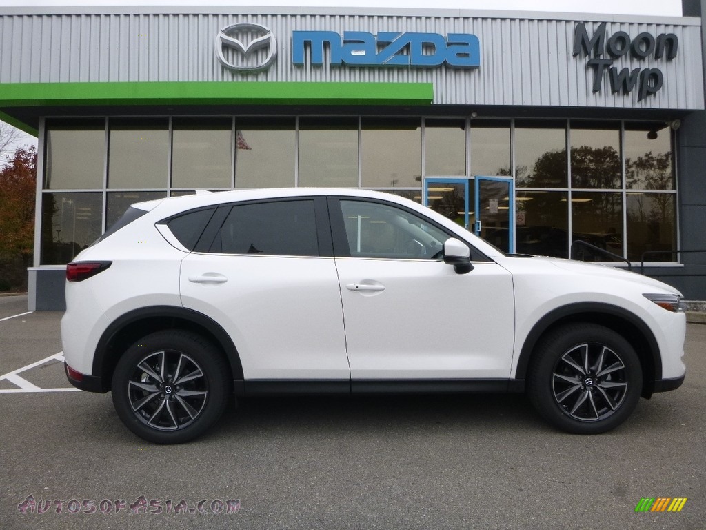 Crystal White Pearl / Parchment Mazda CX-5 Grand Touring AWD