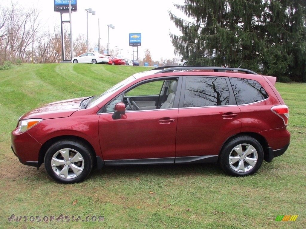 2015 Forester 2.5i Limited - Venetian Red Pearl / Gray photo #19