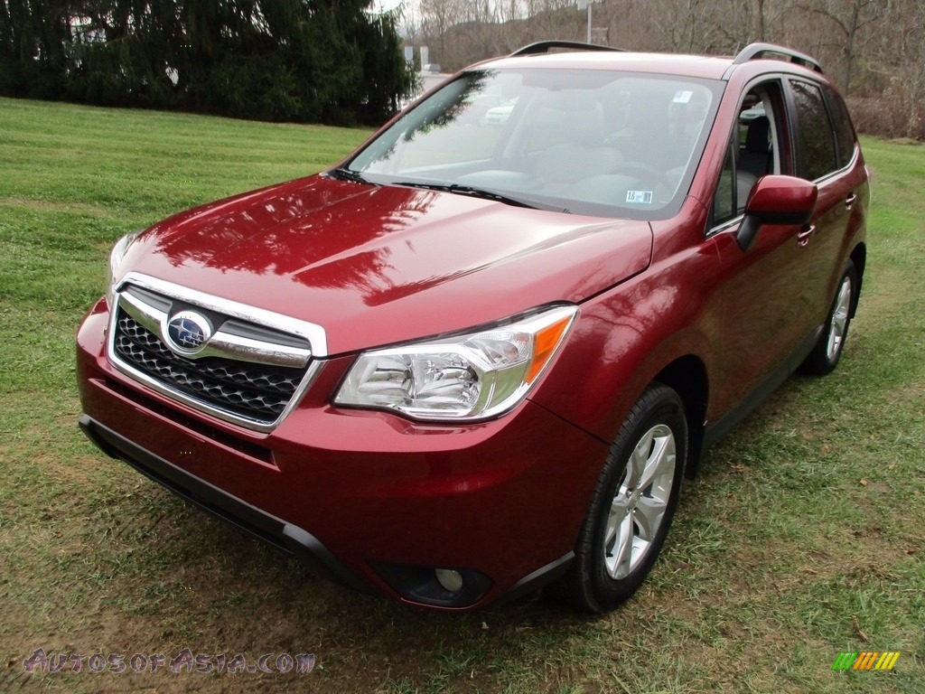 2015 Forester 2.5i Limited - Venetian Red Pearl / Gray photo #21