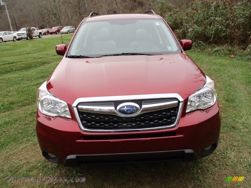2015 Forester 2.5i Limited - Venetian Red Pearl / Gray photo #22