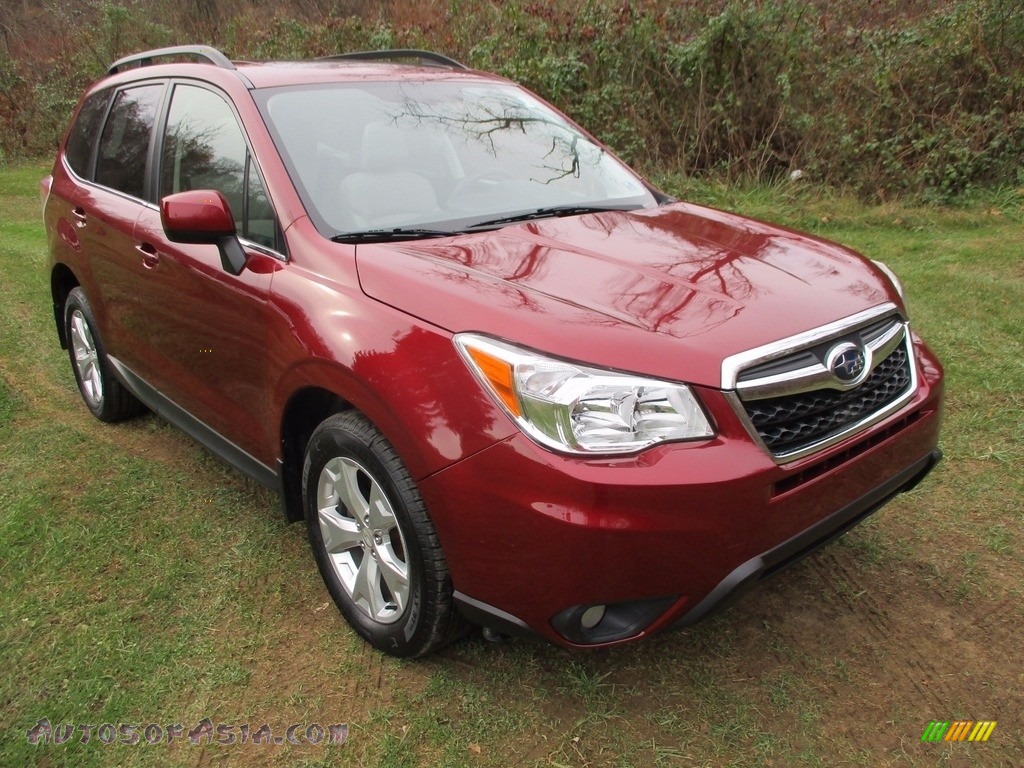 2015 Forester 2.5i Limited - Venetian Red Pearl / Gray photo #23