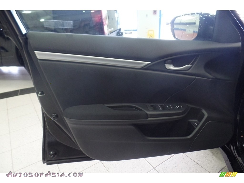 2018 Civic LX Sedan - Crystal Black Pearl / Black photo #8