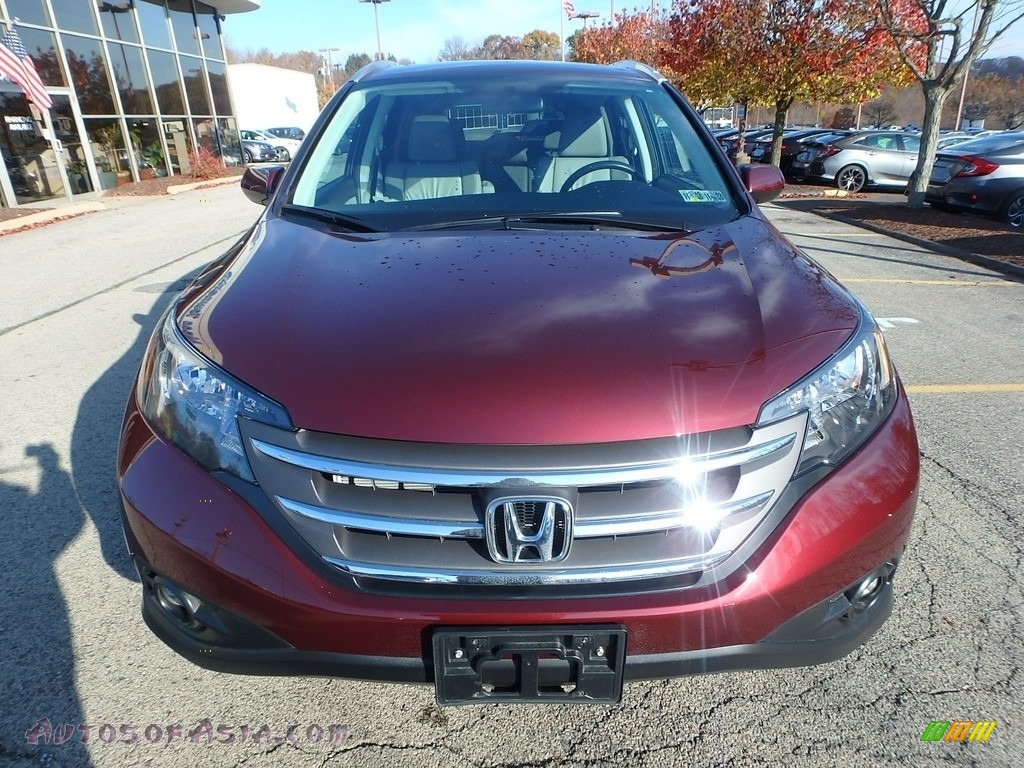2014 CR-V EX-L AWD - Basque Red Pearl II / Gray photo #9