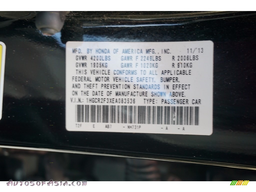 2014 Accord LX Sedan - Crystal Black Pearl / Black photo #20