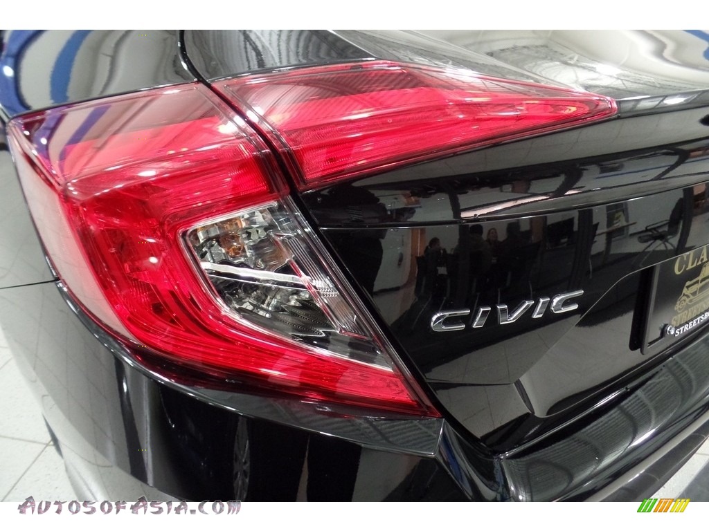 2017 Civic LX Sedan - Crystal Black Pearl / Ivory photo #9