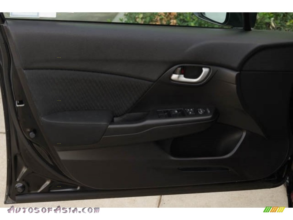2015 Civic LX Sedan - Crystal Black Pearl / Black photo #20