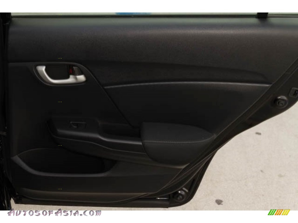 2015 Civic LX Sedan - Crystal Black Pearl / Black photo #22