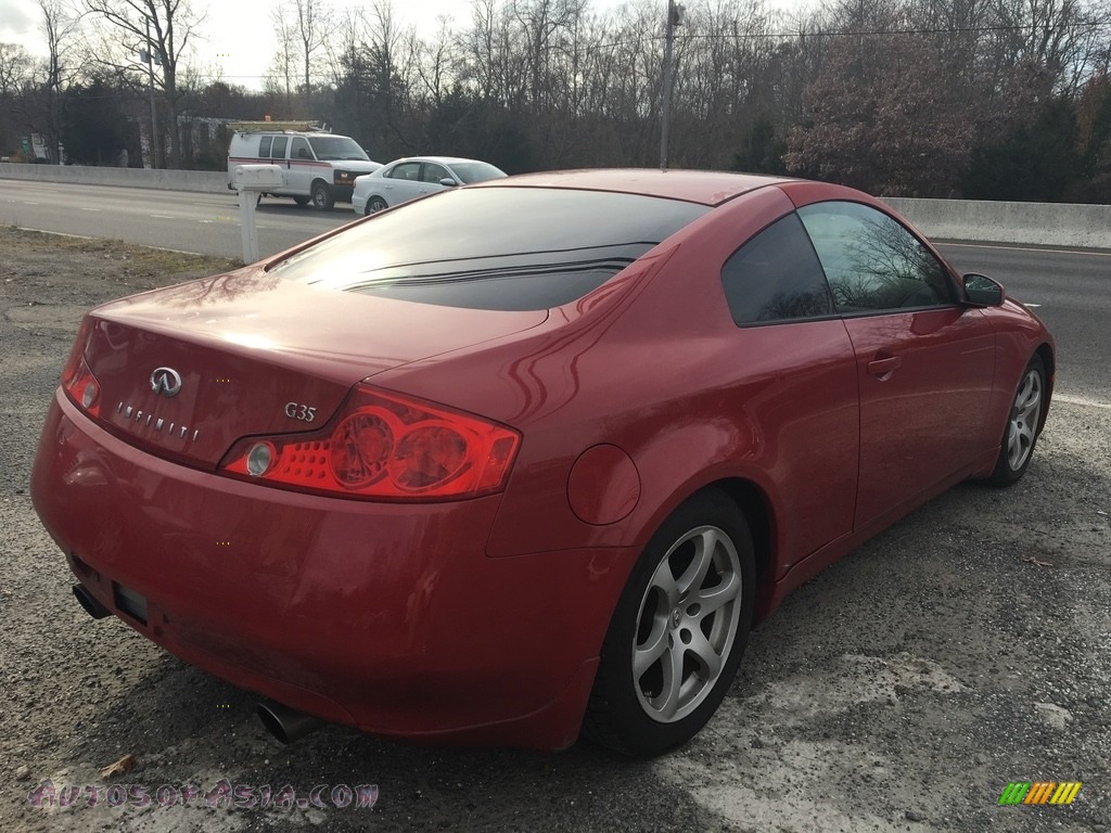 2005 G 35 Coupe - Laser Red / Graphite photo #5