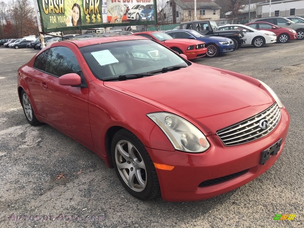 2005 G 35 Coupe - Laser Red / Graphite photo #7